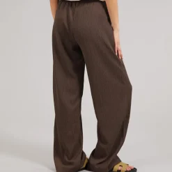 Only Damen Weit Bein Hose Chocolate Brown