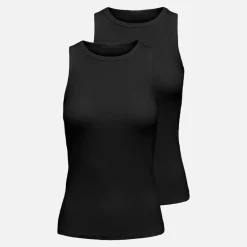 Only Damen Zweierpack Westen Schwarz