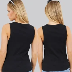 Only Damen Zweierpack Westen Schwarz