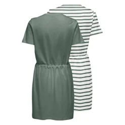Only Damen Zwei Pack Jersey Kleider Lorbeerblatt