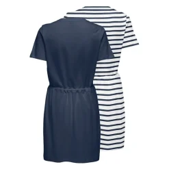 Only Damen Zwei Pack Jersey Kleider Marineblau