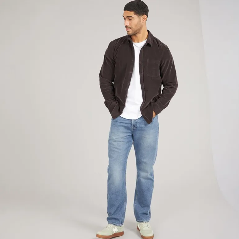 ONLY & SONS Herren Edge Gerade Passform Jeans Dark Blue Denim