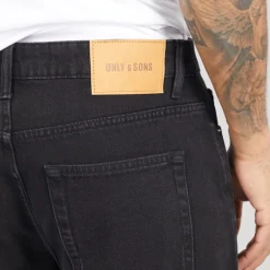ONLY & SONS Herren Edge Gerade Passform Jeans Black Denim