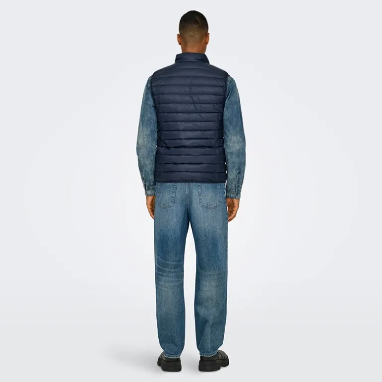 ONLY & SONS Herren Jeans mit geradem Bein Medium Blue Denim