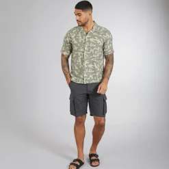 ONLY & SONS Herren Sommer Resort Kurzarm Hemd Agave Green