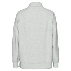 Pieces Damen Chilli Halb Reißverschluss Pullover Light Grey Melange