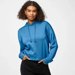 Pieces Damen Chilli Langarm Hoodie Azure Blue