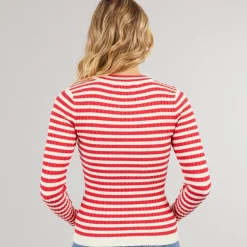Pieces Damen Crista O Ausschnitt Gestrickter Pullover Lollipop