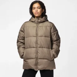 Pieces Damen Maddie Pufferjacke Braun