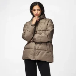 Pieces Damen Maddie Pufferjacke Braun