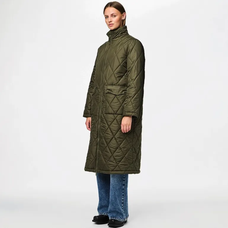 Pieces Damen Mailey Steppjacke Grün