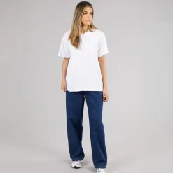Pieces Damen Oversized Grafik T Shirt White Coffee