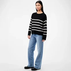 Pieces Damen Sia Pullover Schwarz