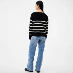 Pieces Damen Sia Pullover Schwarz