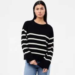 Pieces Damen Sia Pullover Schwarz