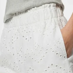Pieces Damen Vilde Gewebte Shorts Bright White