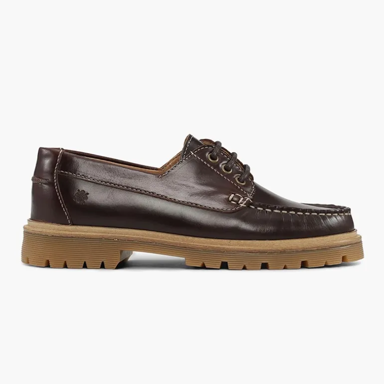 Playboy Footwear Damen Claudine Schuhe Dunkelbraunes Leder Dk.Brown Leather