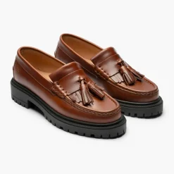 Playboy Footwear Damen Edith Loafer Brandy Leather