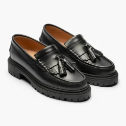 Playboy Footwear Damen Edith Loafer Black Leather