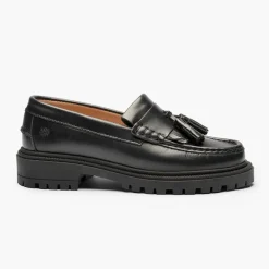 Playboy Footwear Damen Edith Loafer Black Leather
