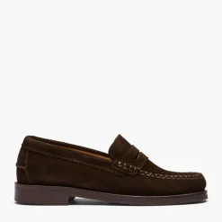 Playboy Footwear Damen Toc1936 Norah Loafer Dunkelbraunes Wildleder Dk.Brown Suede