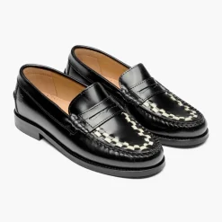 Playboy Footwear Damen Toc1936 Sofia Loafers Schwarz/White Polido