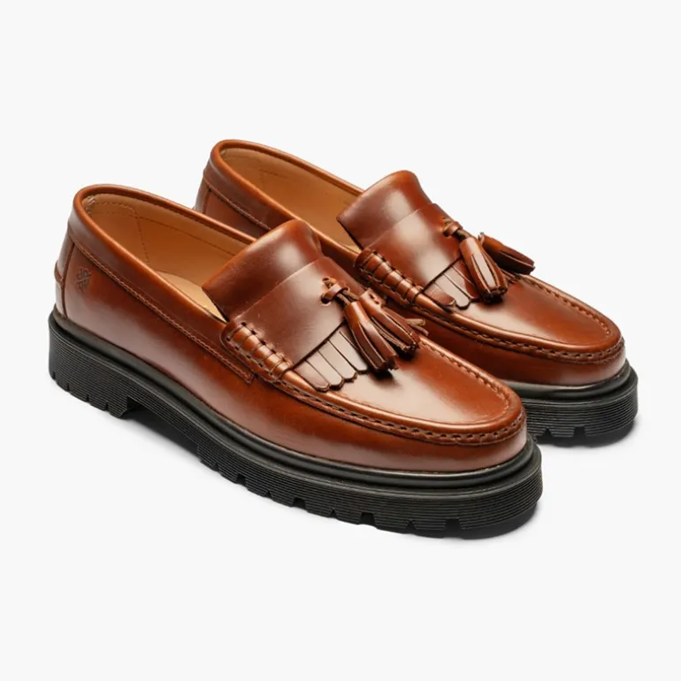 Playboy Footwear Herren Baker Loafer Brandy Leather