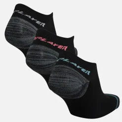 Pro Player Damen Zwölfer Pack unsichtbare Socken Schwarz/Blau