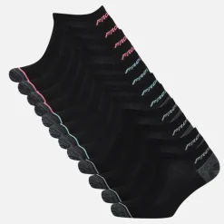 Pro Player Damen Zwölfer Pack unsichtbare Socken Schwarz/Blau