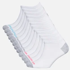 Pro Player Damen Zwölfer Pack unsichtbare Socken Weiß/Bright