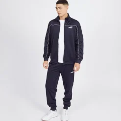 Puma Herren Piping Poly Trainingsanzug Dunkelblau