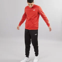 Puma Herren Piping Poly Trainingsanzug Rot Feuer