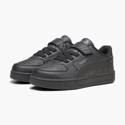 Puma Junge Caven 2.0 Klettverschluss Turnschuhe Schwarz/Dark Grey