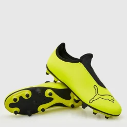 Puma Junior Junge Finesse Schnürlose FG Fester Boden Fußballschuhe Yellow Alert
