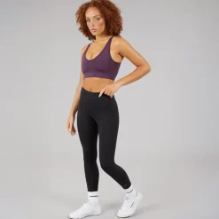 Reebok Damen Active Collective Dreamblend Leichter Halt Sport BH Top Midnight Plum