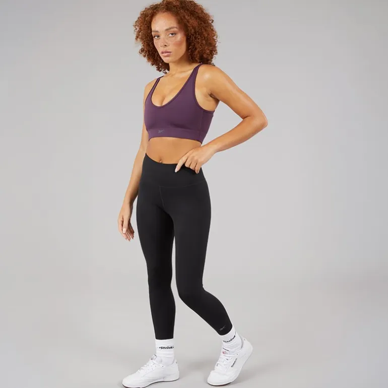 Reebok Damen Active Collective Dreamblend Leichter Halt Sport BH Top Midnight Plum