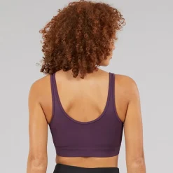 Reebok Damen Active Collective Dreamblend Leichter Halt Sport BH Top Midnight Plum
