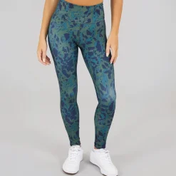 Reebok Damen ID Train AOP Hohe Taille Enge Leggings Escape Green