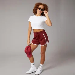 Reebok Damen ID Train Knit Shorts Rich Maroon