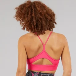 Reebok Damen ID Train Tri-Back Leichter Sport BH Top Bold Pink