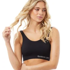 Reebok Damen Kira Ohne Nähte Performance Sports BH Schwarz