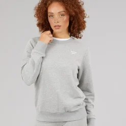 Reebok Damen Reebok Identity Kleines Logo French Terry Sweatshirt Medium Grey Heather