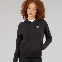 Reebok Damen Reebok Identity Kleines Logo Französischer Frottee Kapuzenpullover Schwarz
