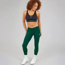 Reebok Damen Reebok Identity Kleines Logo Baumwolle Leggings Collegiate Green