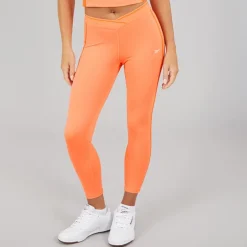 Reebok Damen Team 7/8 Hohe Taille Enge Leggings Supercharged Coral