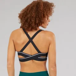 Reebok Damen Team Mittlere Unterstützung Sport BH Top Schwarz
