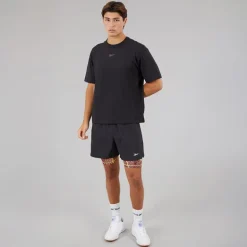 Reebok Herren Athlete Hype Zwei In Einem Shorts Schwarz/Electric Yellow