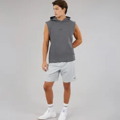 Reebok Herren Basketball Ärmellose Kapuzenpullover Dark Heather Grey