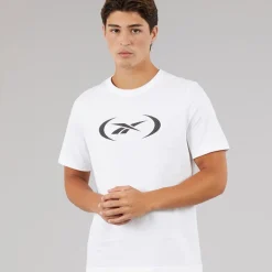 Reebok Herren Basketball T Shirt Weiss