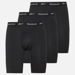Reebok Herren Hogan Performance Drei-Pack Lange Trunks Schwarz